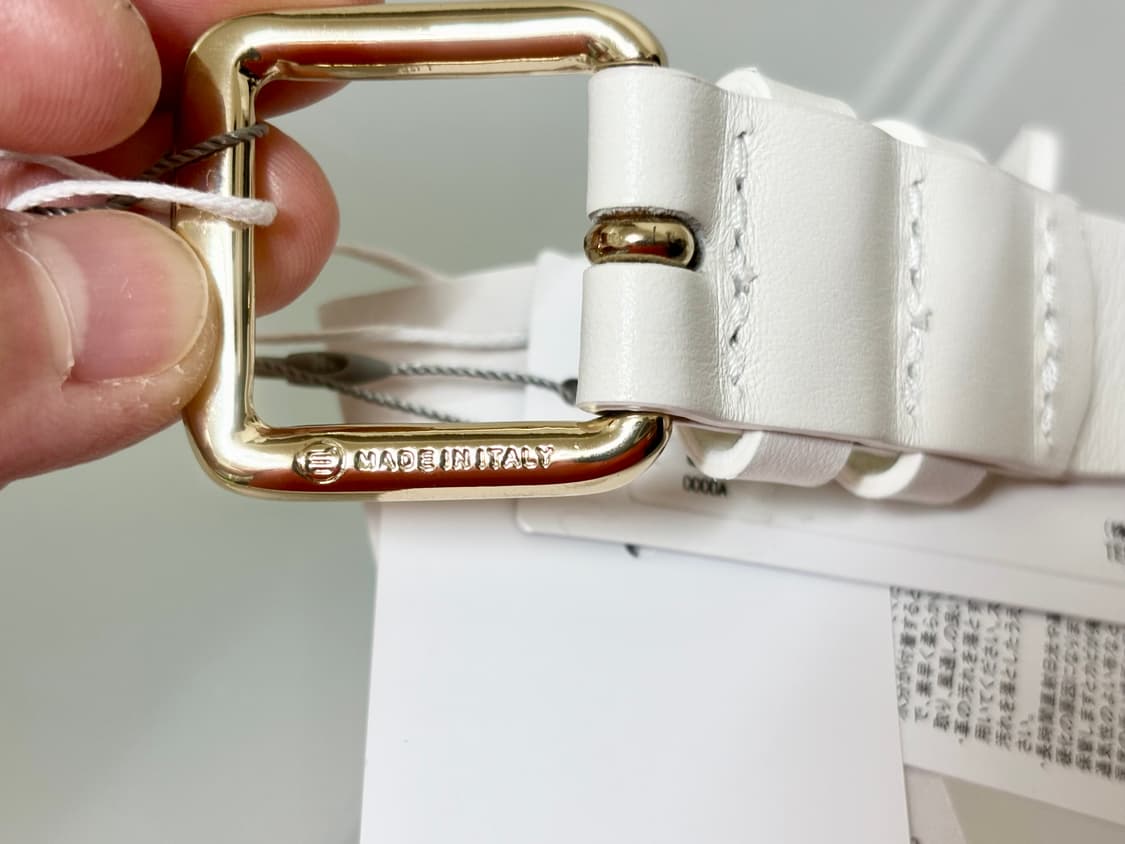 이태리 lefije 화이트 레더 벨트 새제품 상품이미지8