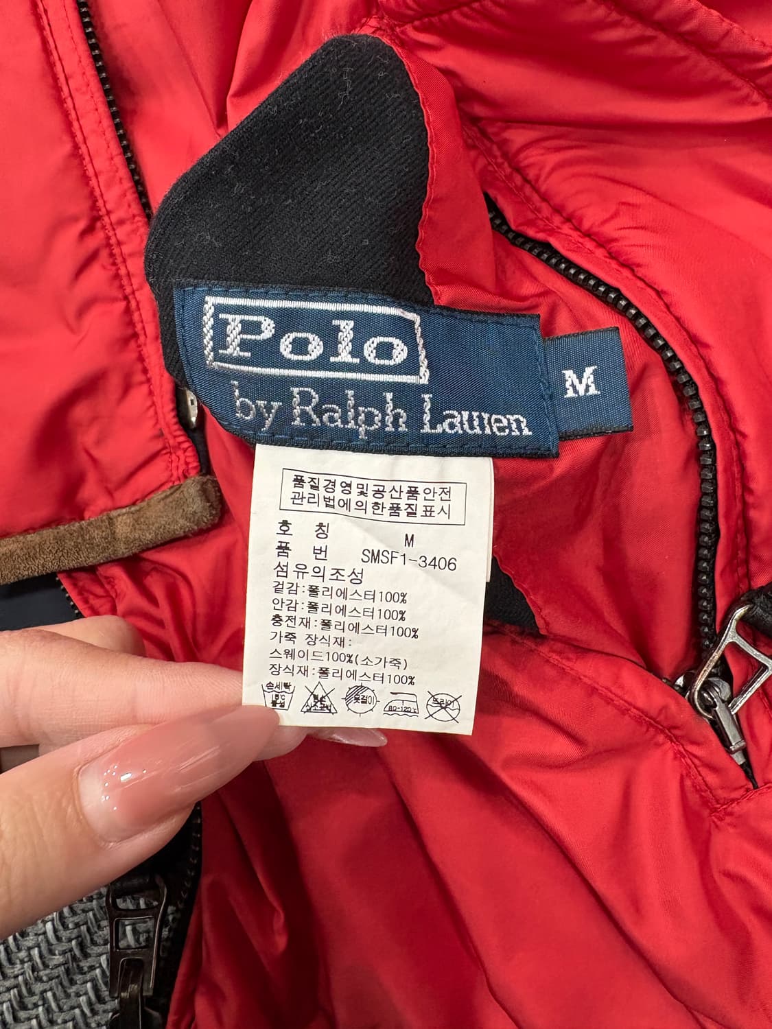 폴로랄프로렌 경량패딩 네이비 양면m 상품이미지4