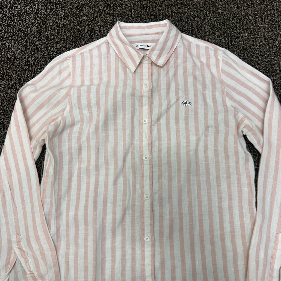 라코스테 여성 마 핑크 스트라이프 셔츠 90사이즈 상품이미지2