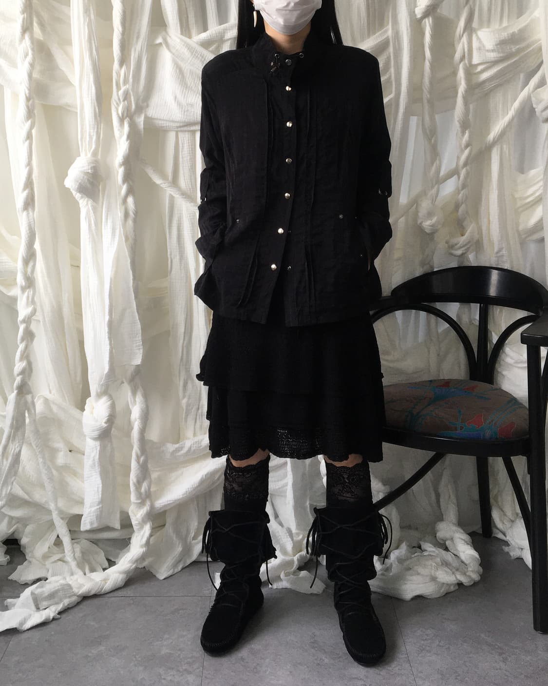 Glossy high neck shirt 상품이미지7