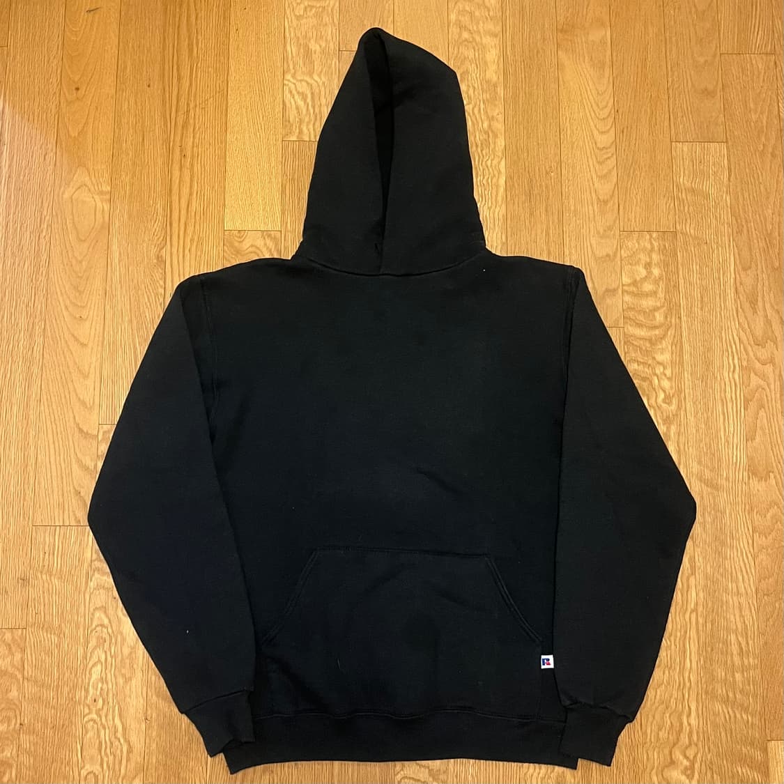 [M] 80s USA 빈티지 러셀 후드 블랙 상품이미지2