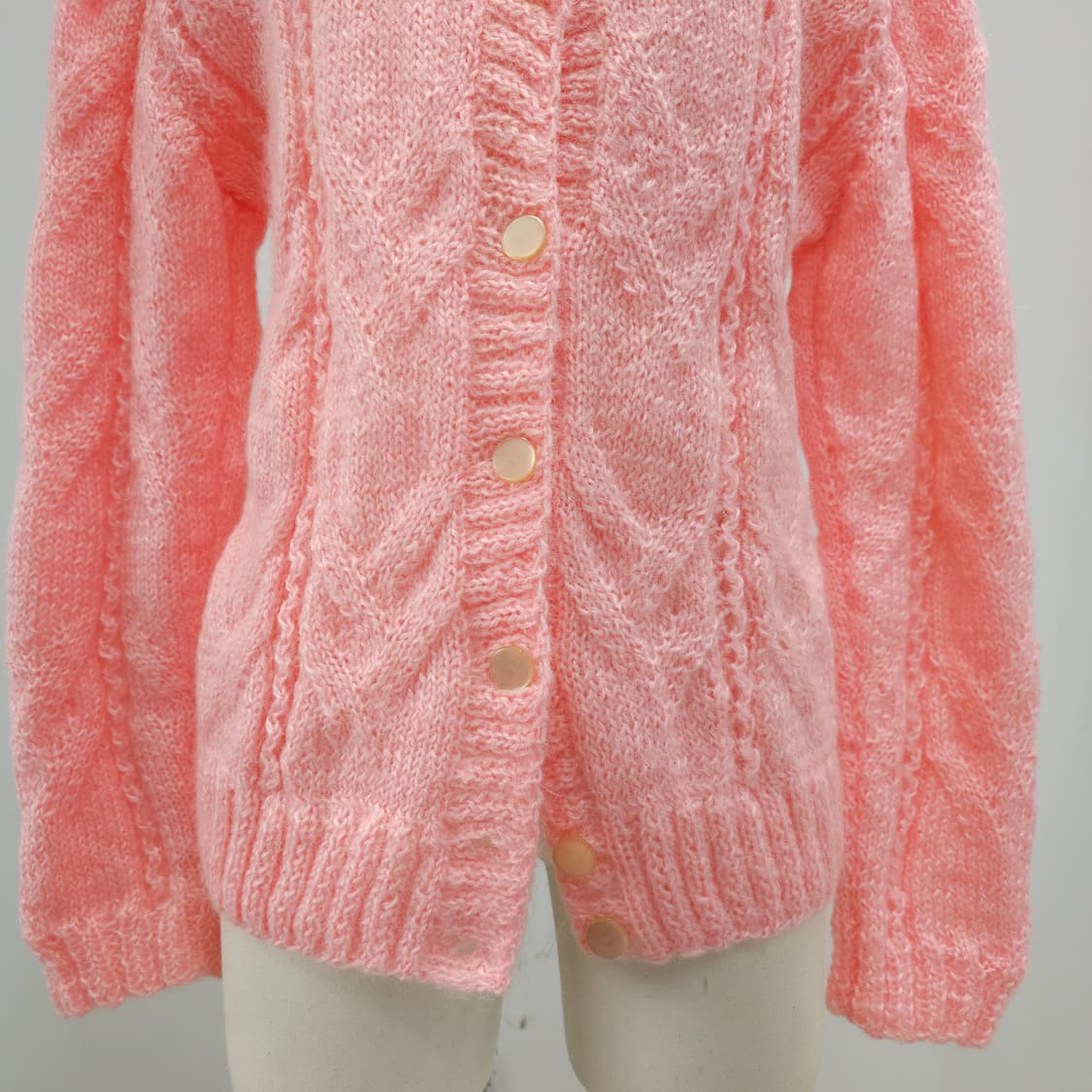 베이비핑크 꽈베기 겨울 가디건 상품이미지5