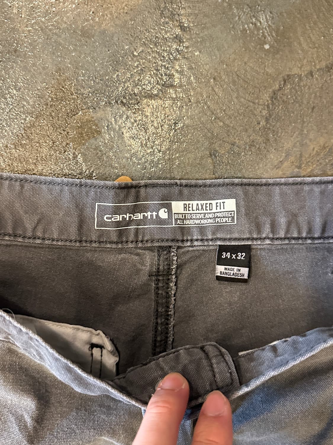 칼하트 릴렉스핏 워크팬츠 치콜 그레이 34x32 상품이미지4