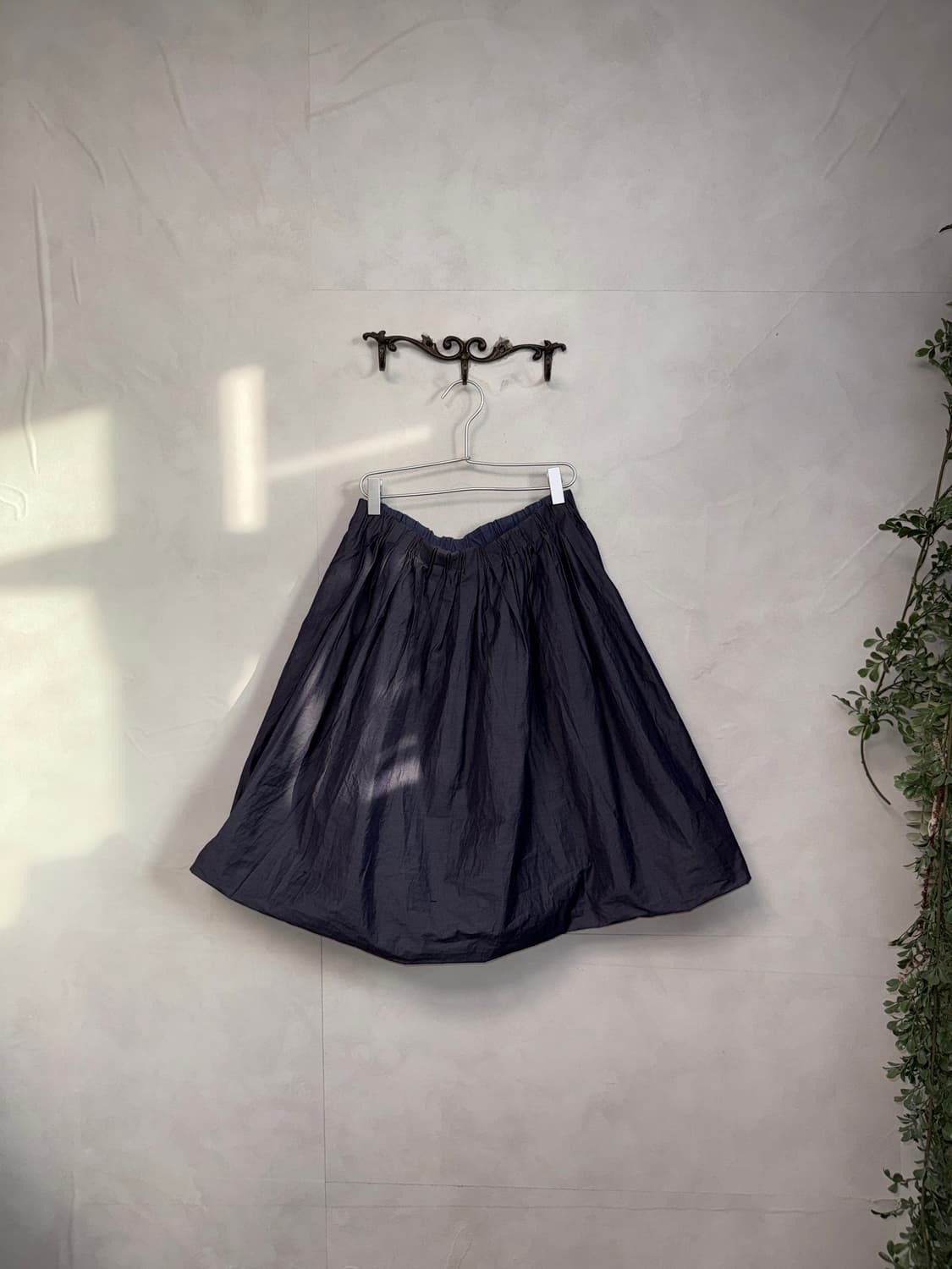 Deep purple balloon midi skirt 상품이미지3