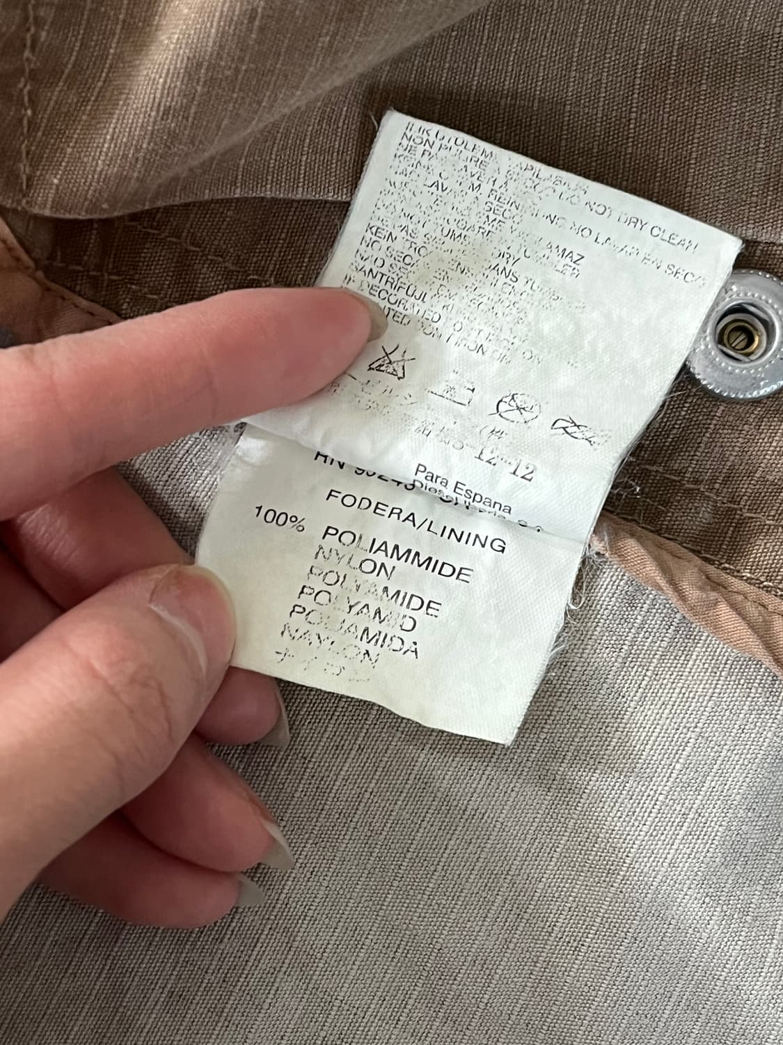 Diesel 디젤 베이지 브라운 코튼 워크 자켓 블레이저  상품이미지9