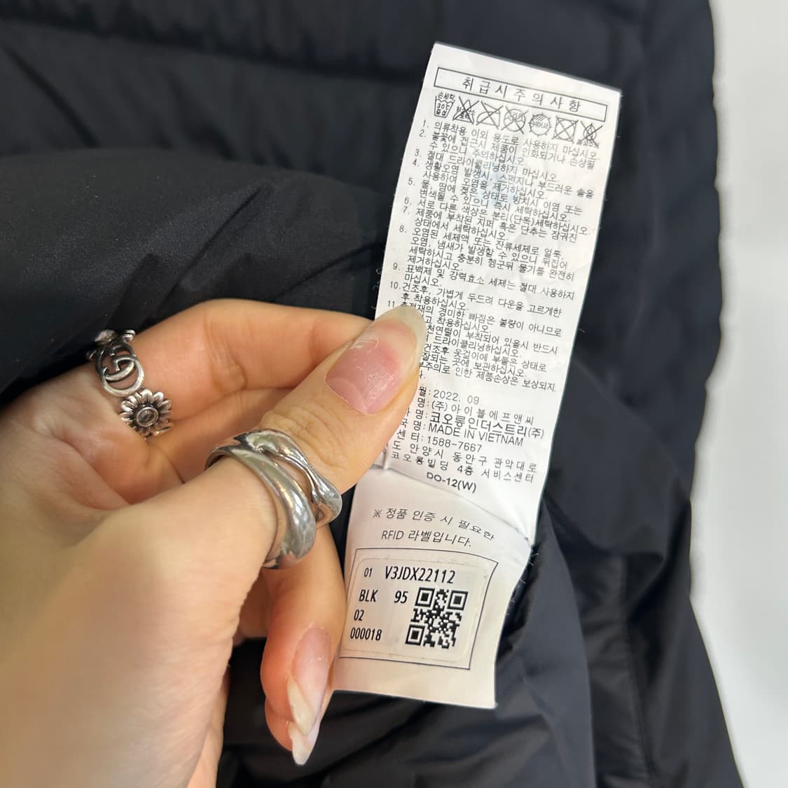 코오롱 22FW 여성 구스다운 롱패딩 95 상품이미지4