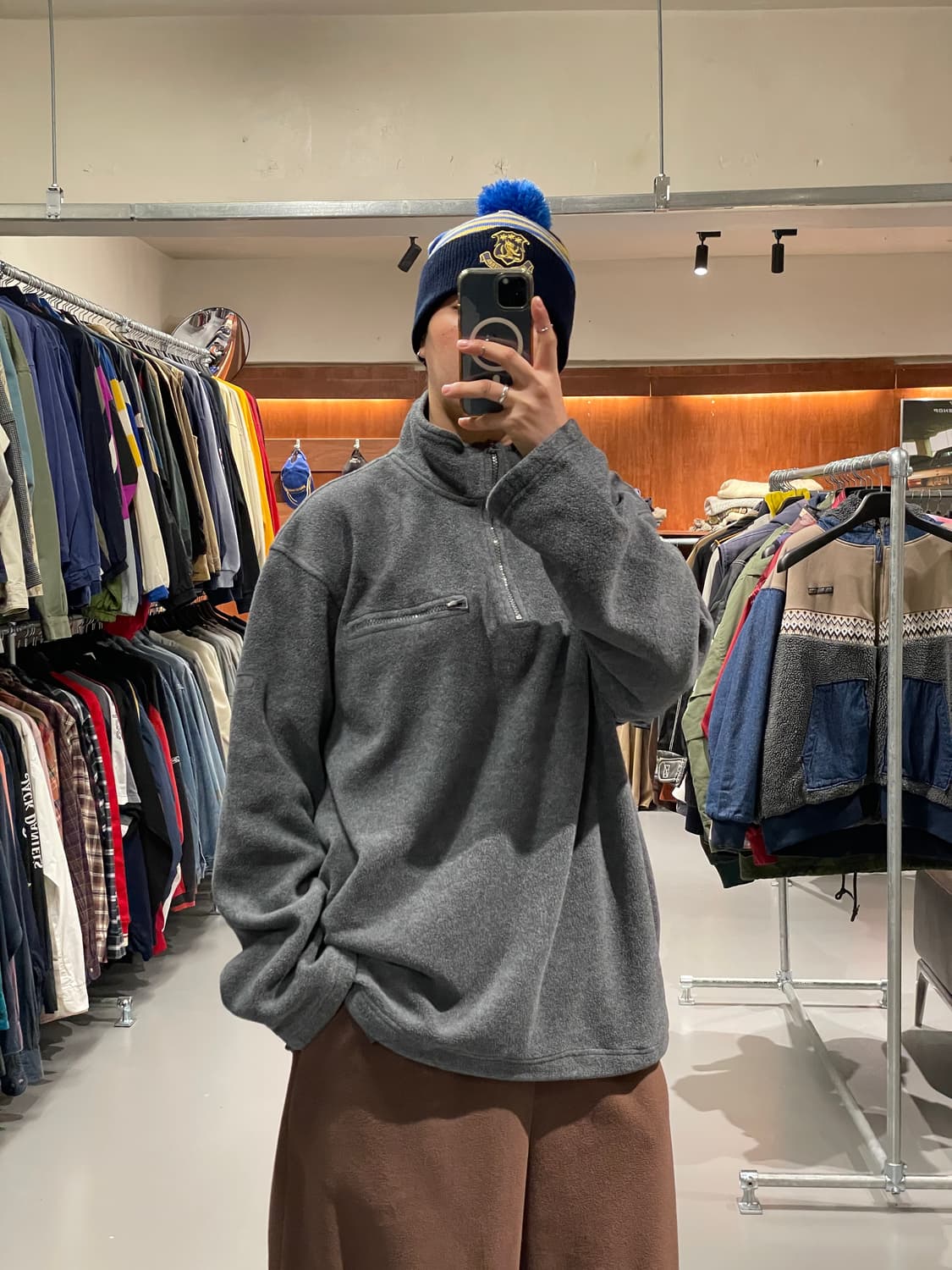 IZOD 플리스 반집업 상품이미지1