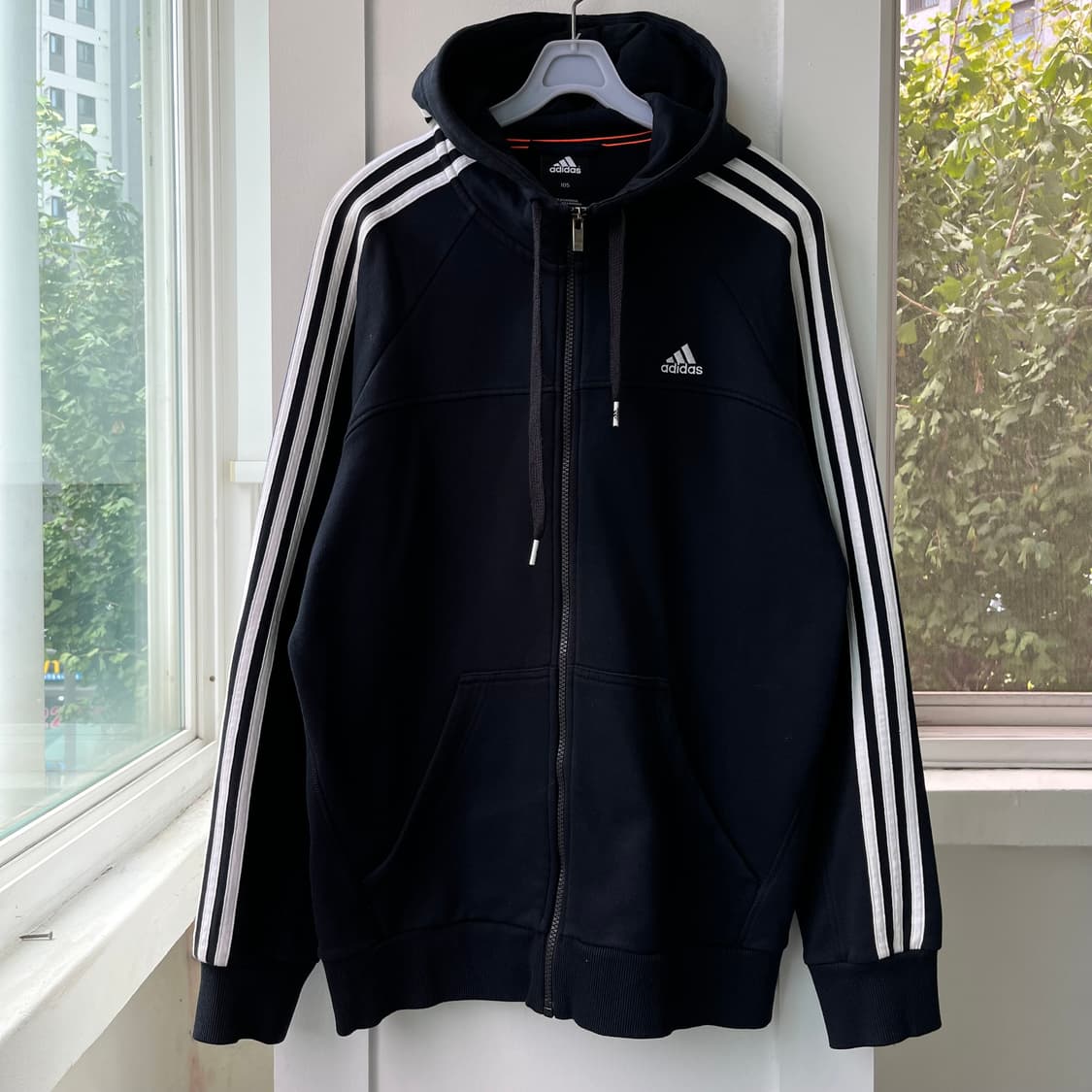 아디다스 삼선 블랙 후드 상품이미지3