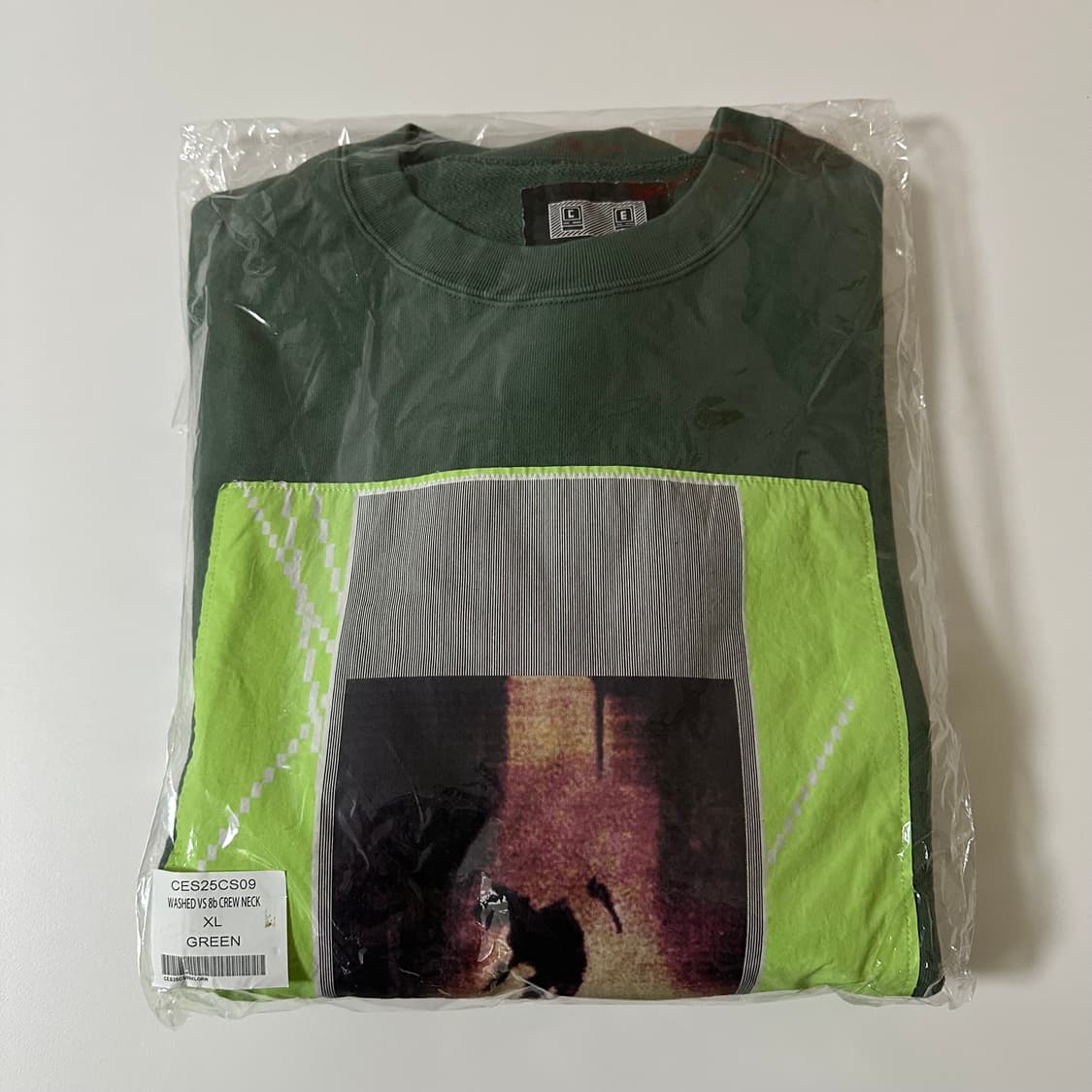 카브엠트 워시드 크루넥 그린 XL 상품이미지4