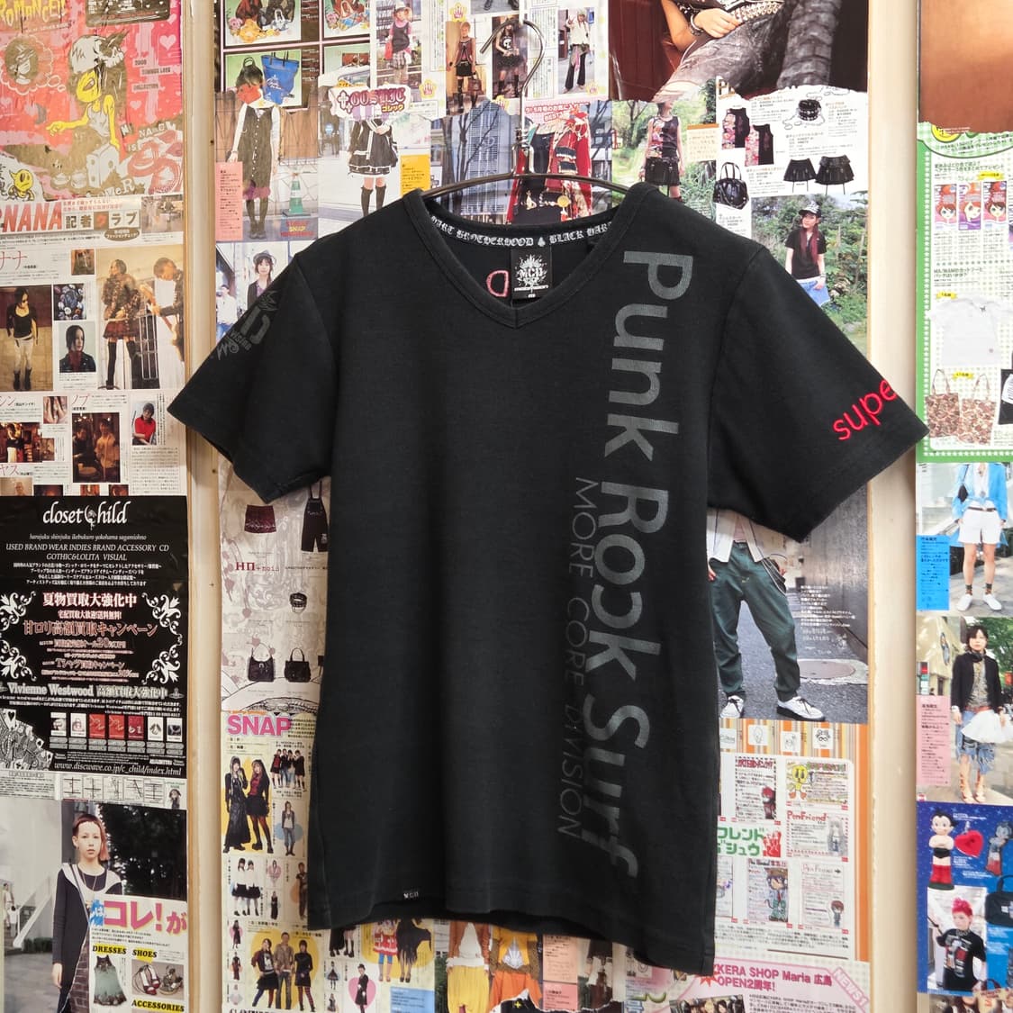 JPN 펑크 프린팅 자수 슬림핏 반팔 상품이미지4