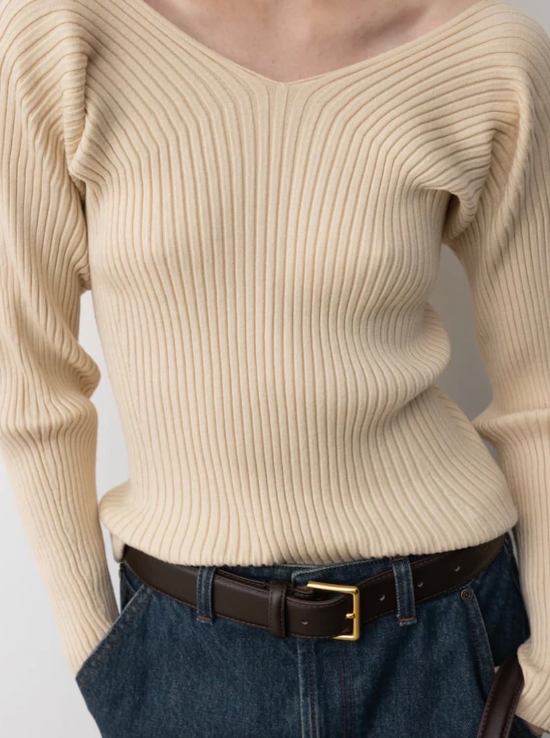 디애퍼처 - 델리아 니트 탑 (블랙 OS) 상품이미지3