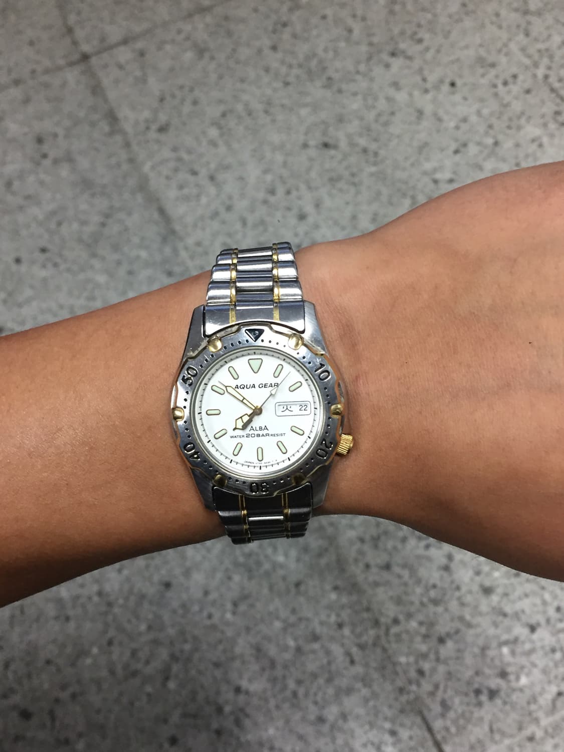 90s seiko alba aqua gear combi day-date 상품이미지1