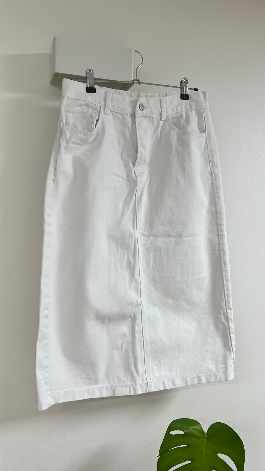 데님 롱 스커트 3종(화이트, 블랙, 베이지) 상품이미지1