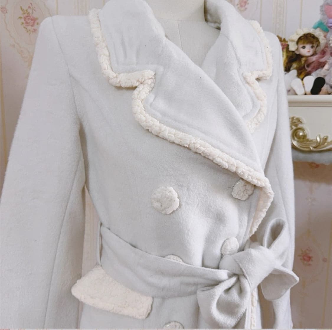 트랄라라 대장템 하늘색 퍼 벨트 코트 리즈리사 상품이미지2