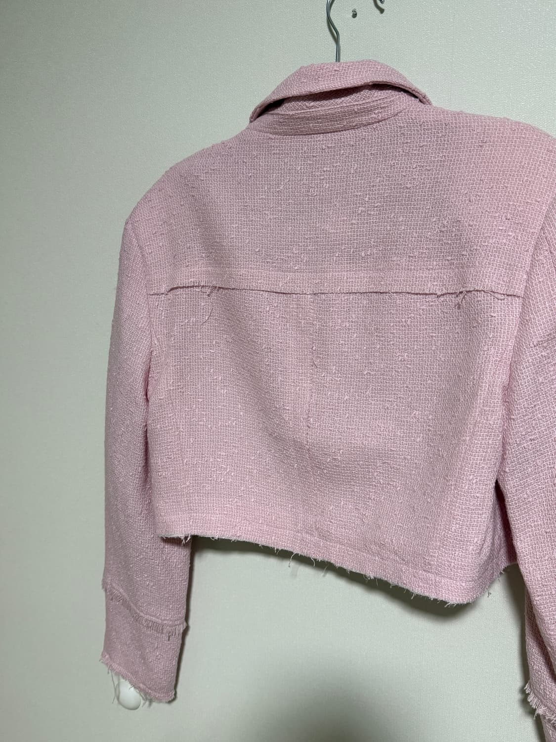 인사일런스 핑크 트위드 크롭 자켓 상품이미지3