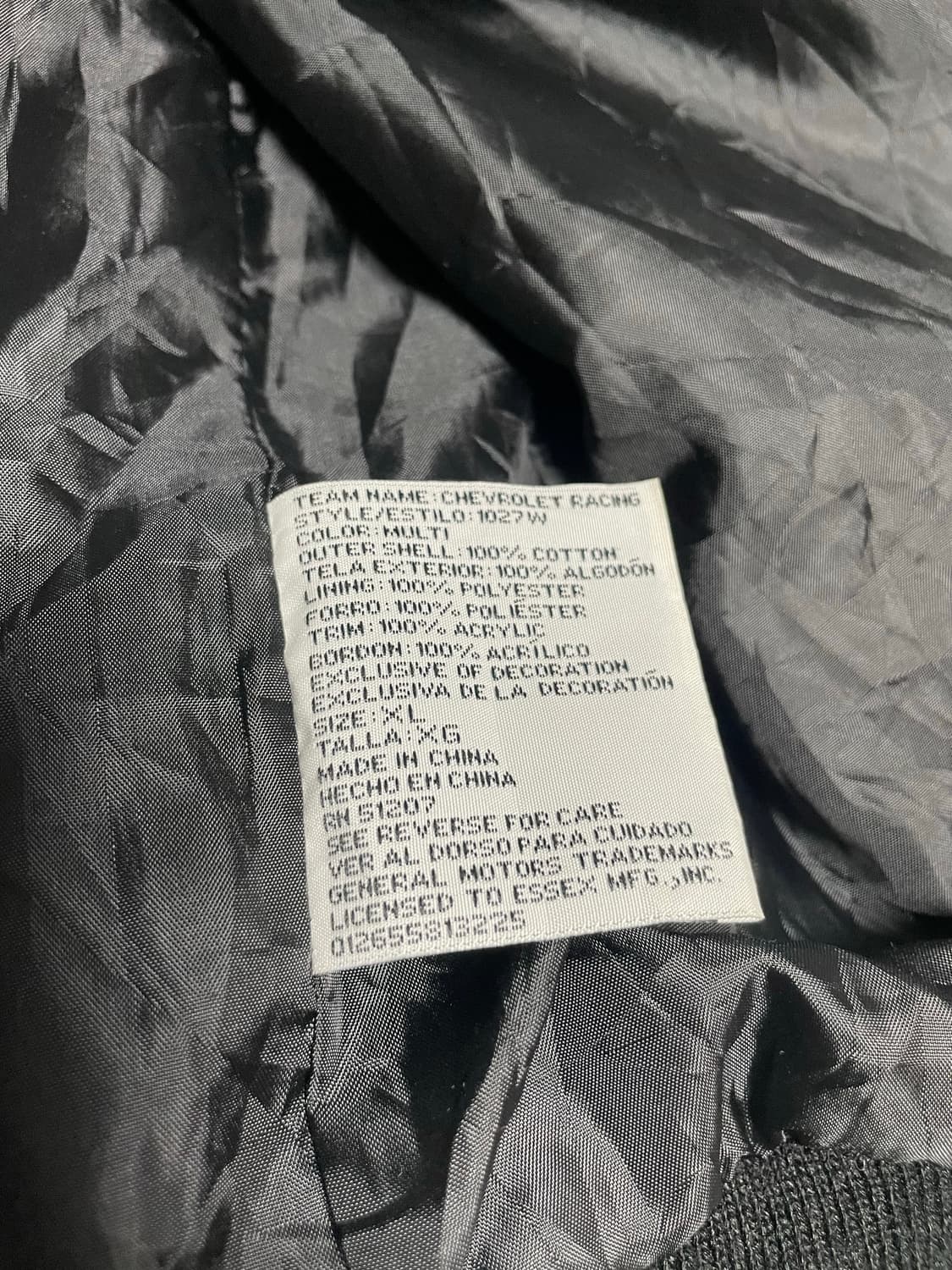 Essex 나스카 쉐보레 레이싱 자켓 XL 상품이미지4