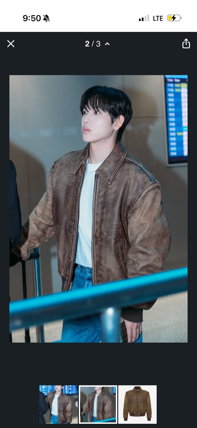 [L] 노이스 램스킨 브롱코 빈티지 레더 가죽 블루종 점퍼 자켓 상품이미지5