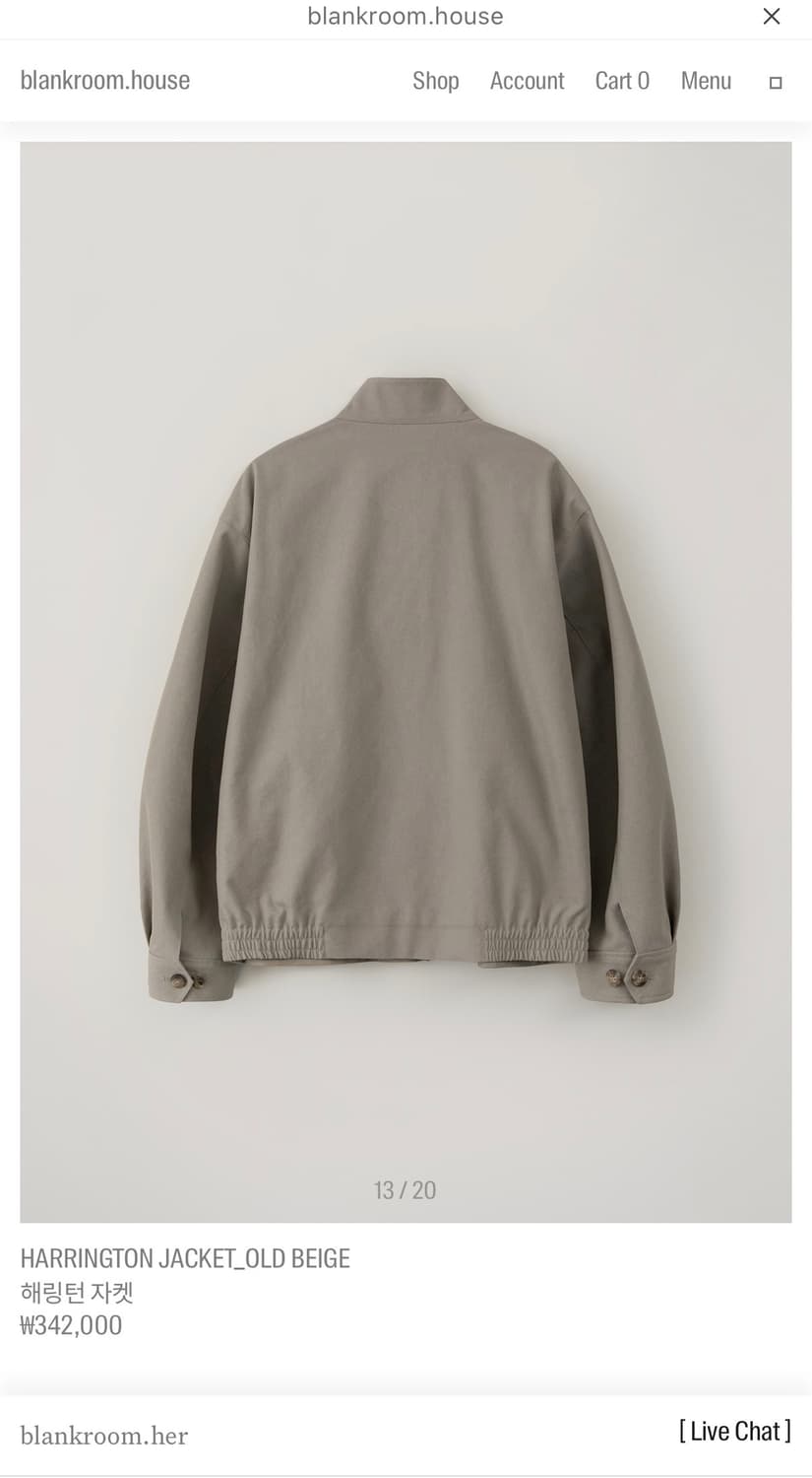 [새상품] 26ss 블랭크룸 해링턴 자켓 2 상품이미지3