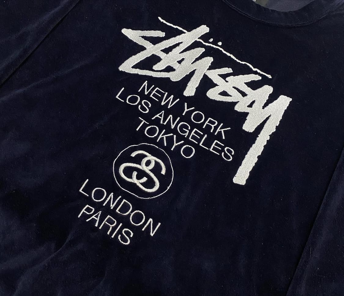STUSSY(스투시)벨루어 월드투어 슬리브 상품이미지2