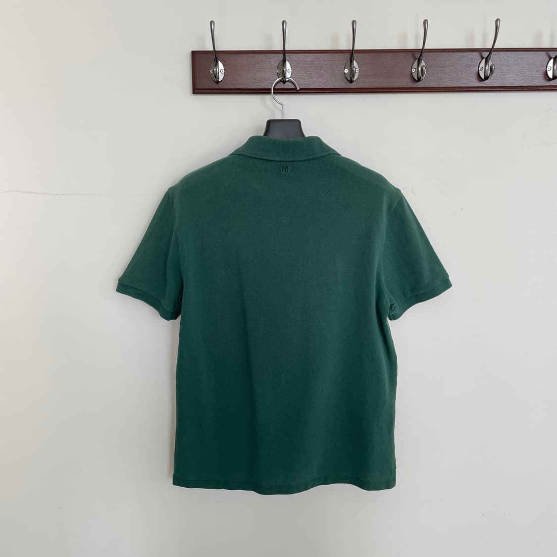 아미 공용M 스몰 로고 그린 피케 PK 반팔 티셔츠 상품이미지3