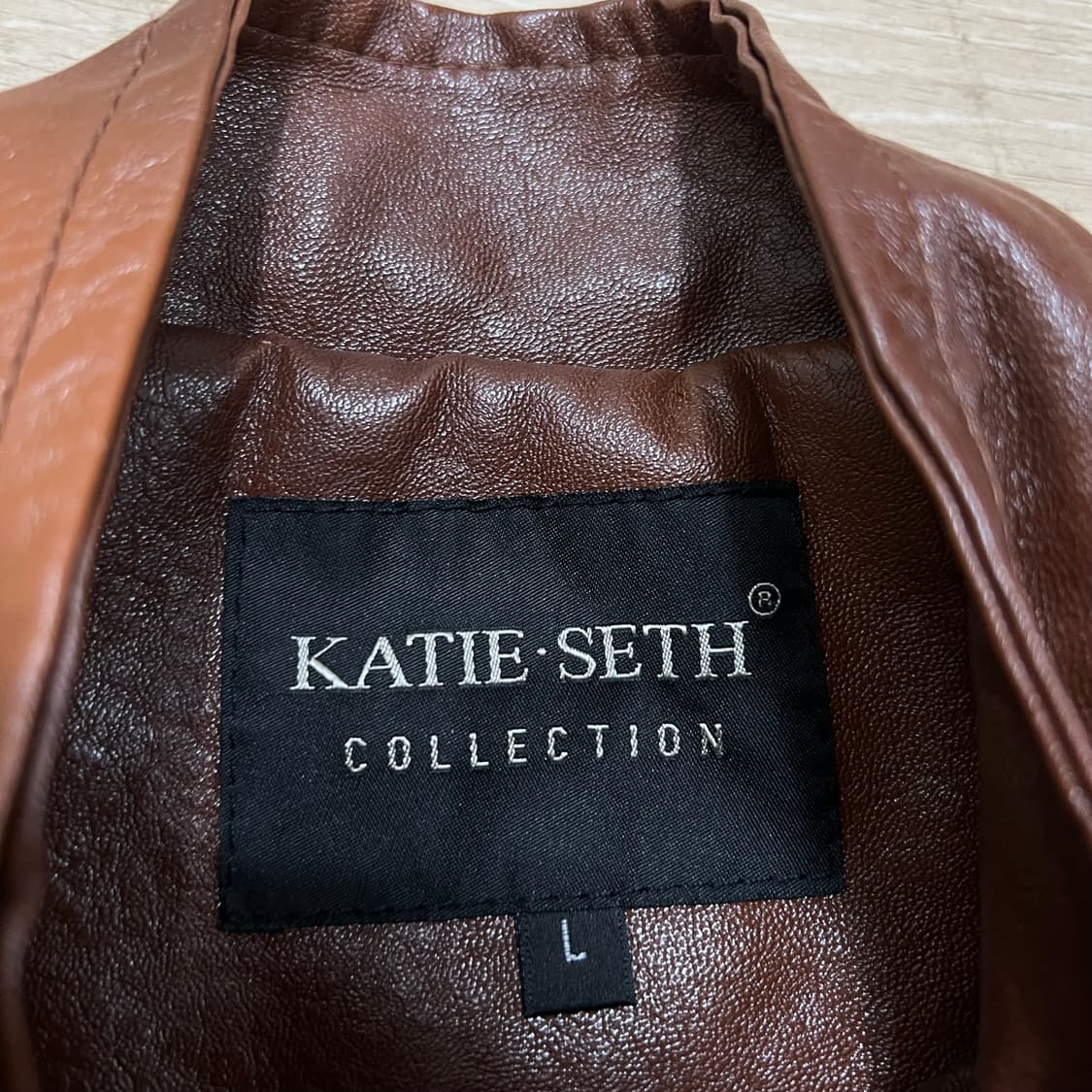 케이티세스 빈티지 넥비죠 레더 라이더 가죽자켓 [브라운] L/100 상품이미지5