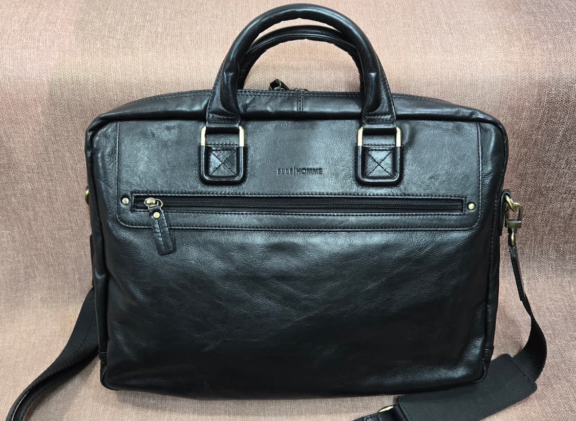 엘르옴므 블랙 가죽 서류 가방 상품이미지1