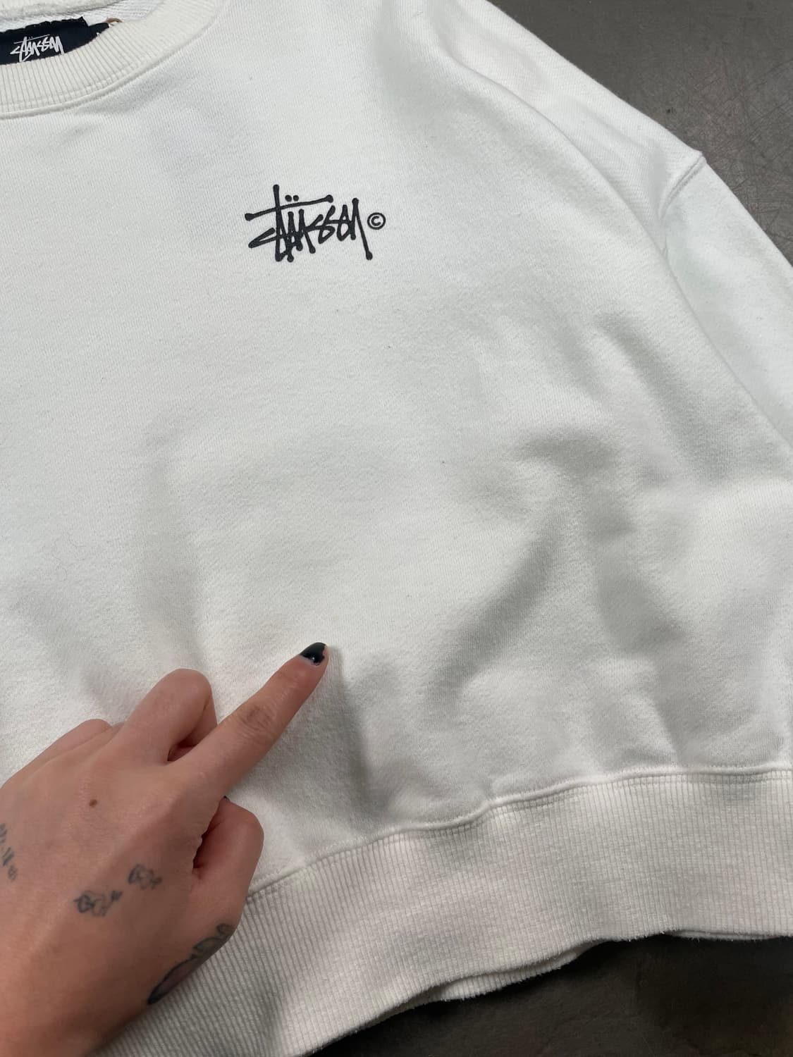 재팬 스투시 스탁로고 스웻셔츠 상품이미지6