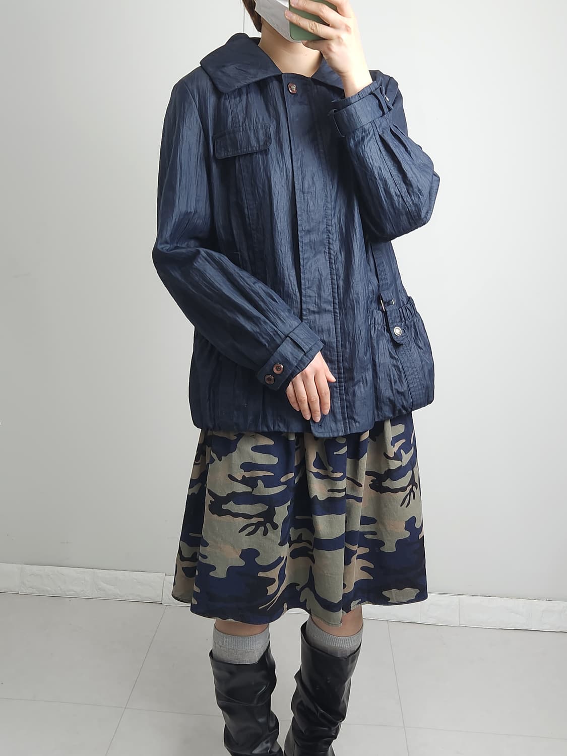 셔링 바람막이 자켓 상품이미지3