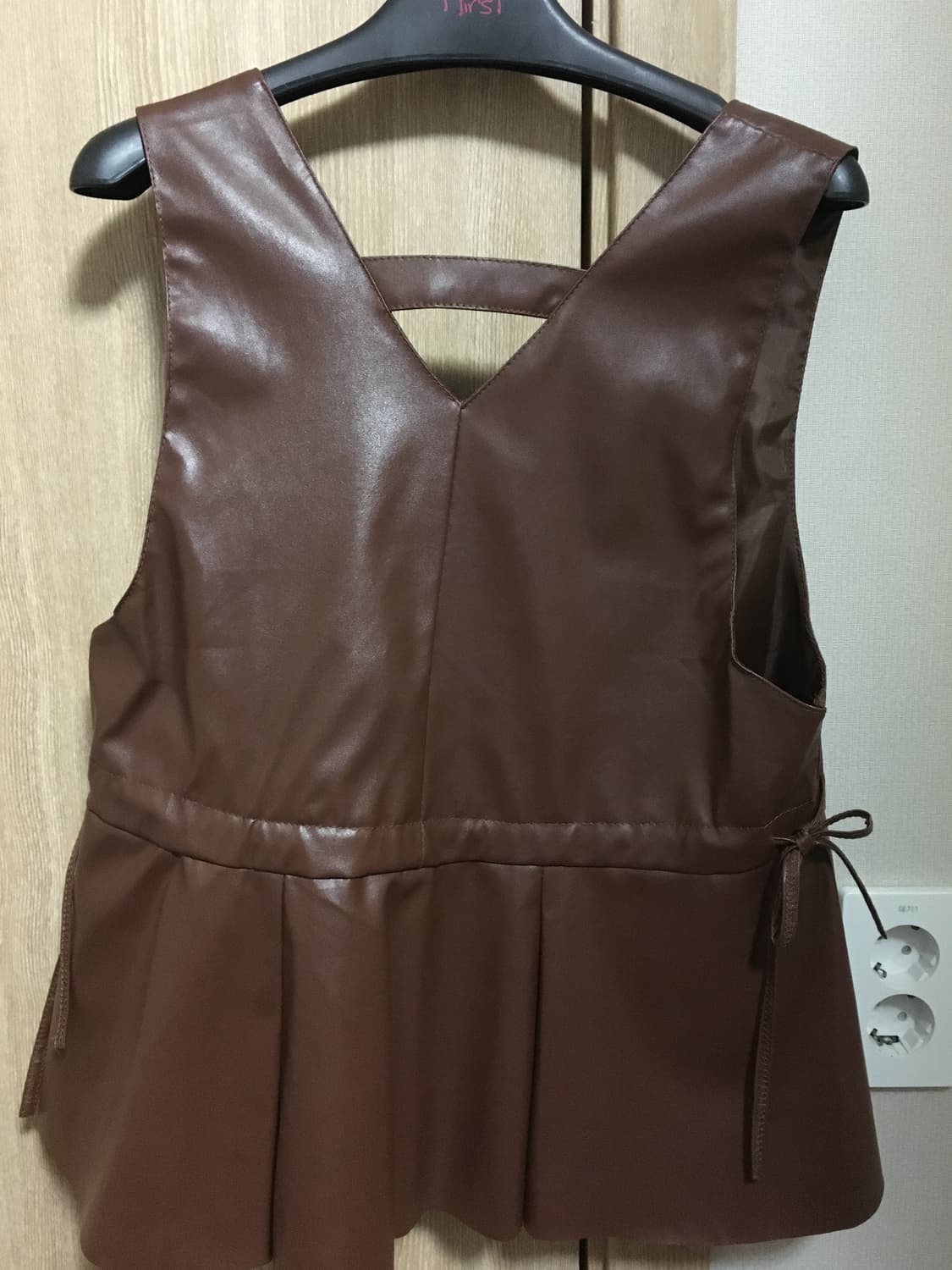 브라운 가죽 베스트  상품이미지2
