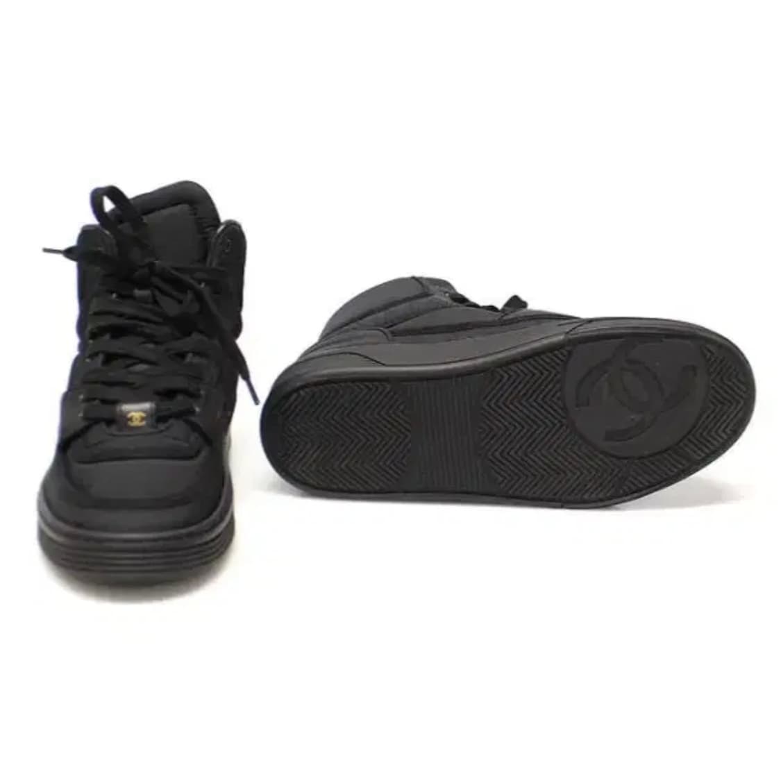 정품) 샤넬 하이탑 블랙 36 상품이미지5