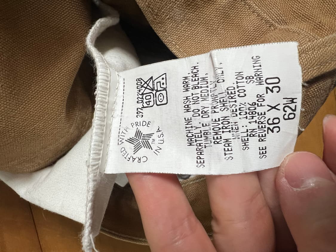 Rare) 7-80s carhartt 62w 더블니 36x30 상품이미지4