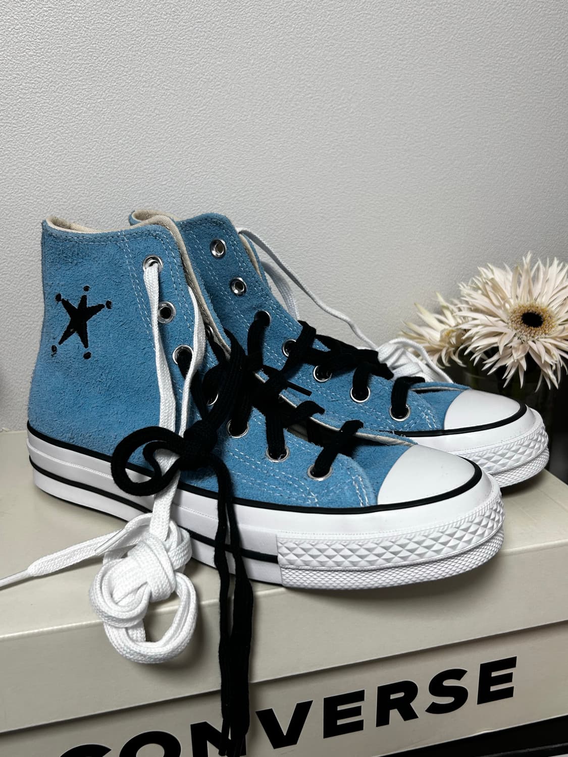 새상품 230 컨버스x스투시 척 70 하이 스카이 블루  상품이미지1