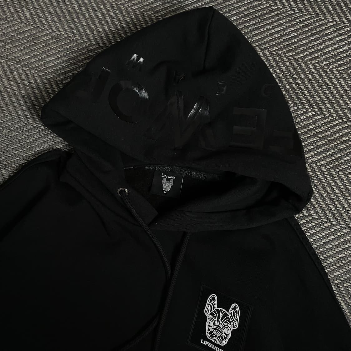 화이트 라이프워크 패치로고 오버핏 레이어드 후드 티셔츠y 4862 상품이미지5