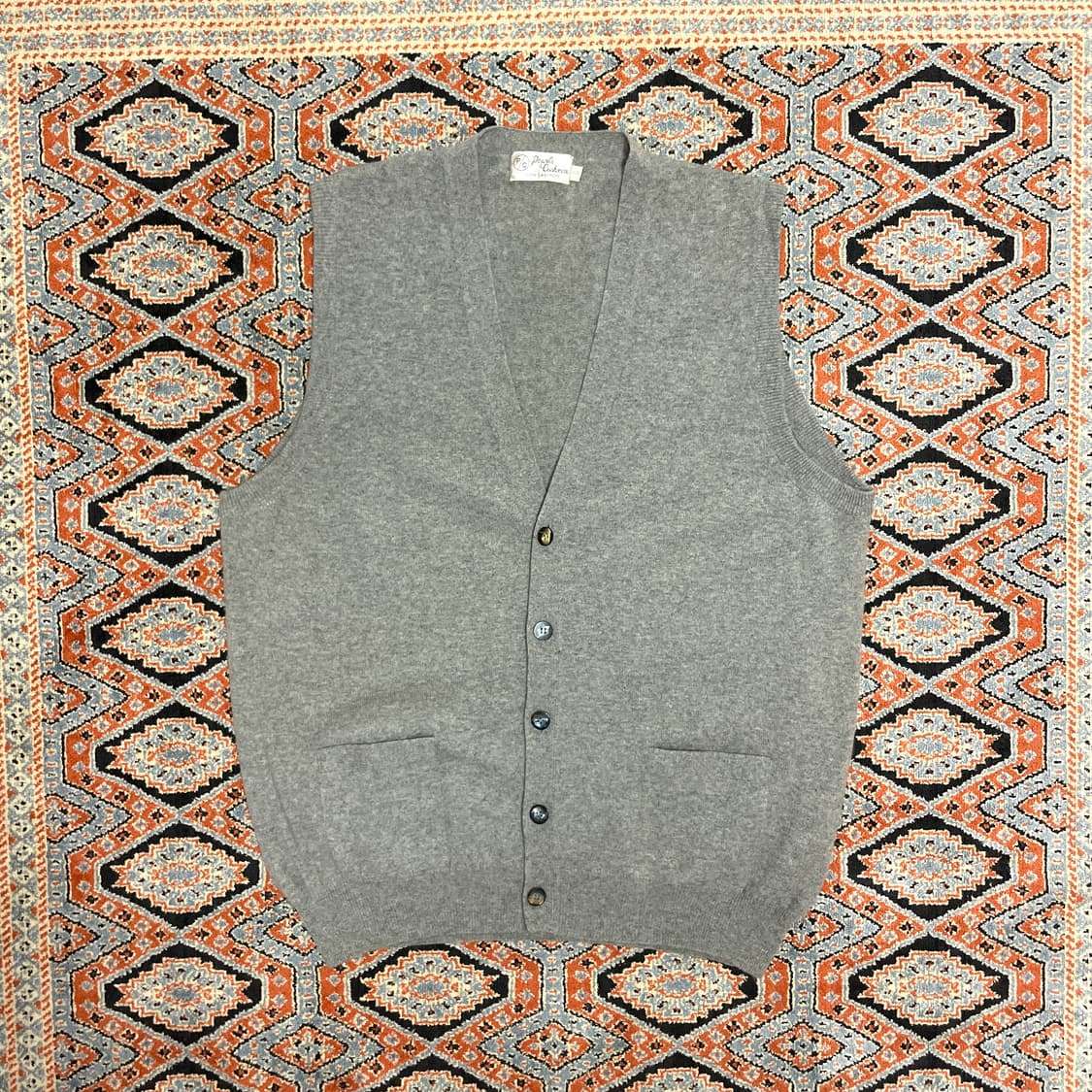 펄스앤캐시미어 그레이 니트조끼 남성XXL 상품이미지1