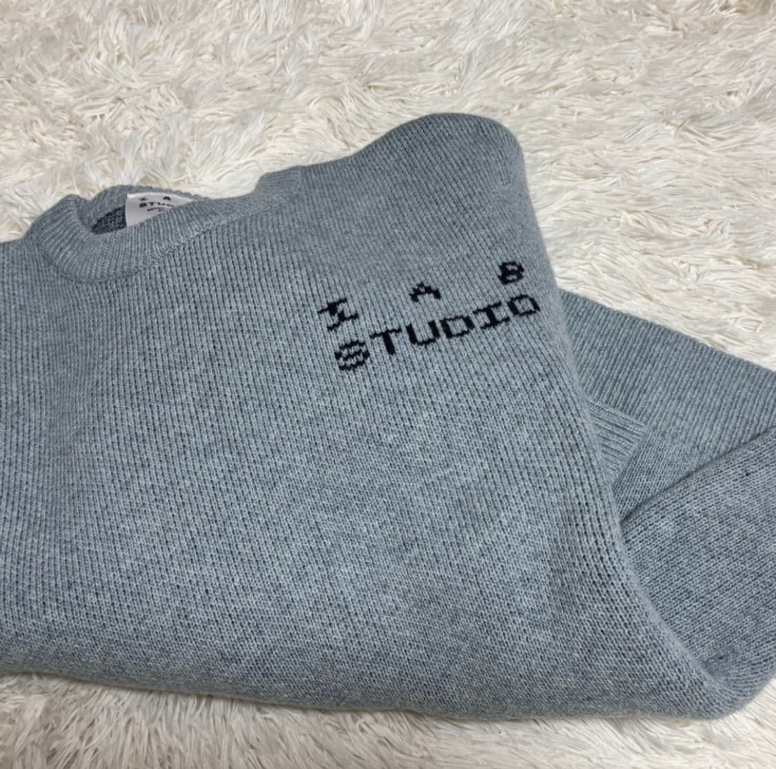 아이앱 스튜디오 니트 스틸블루 L 상품이미지1