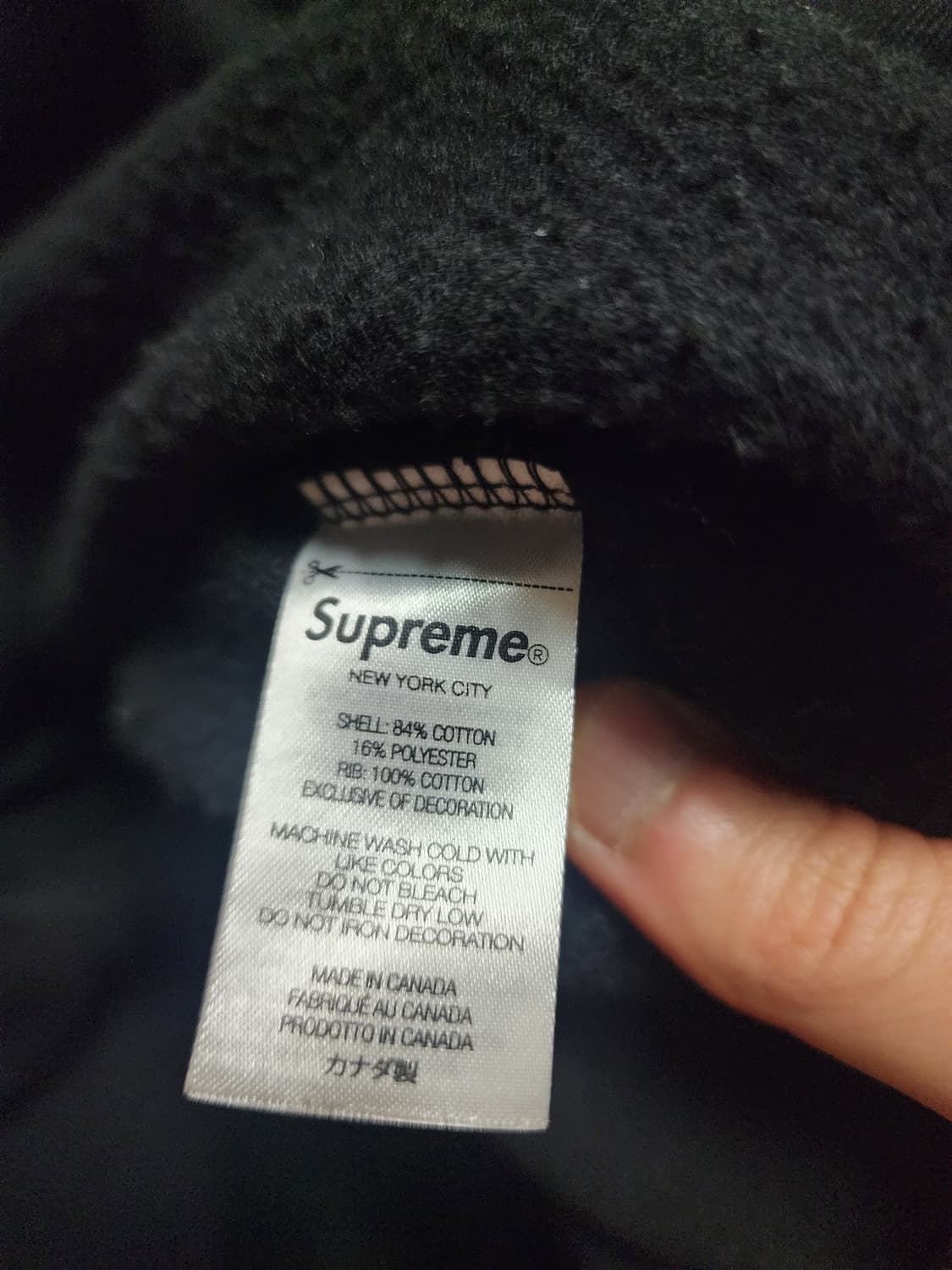 슈프림 박스로고 맨투맨 블랙 xl 상품이미지3