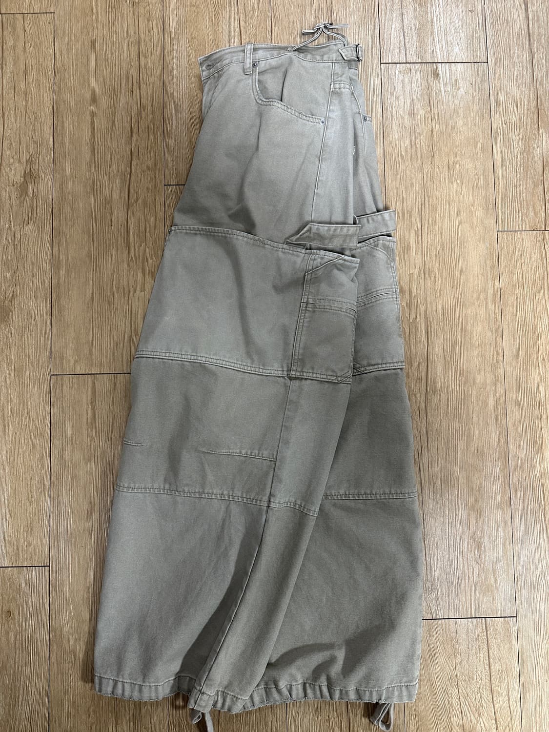 논노드 더블니 커버팬츠 빈티지 베이지 상품이미지2