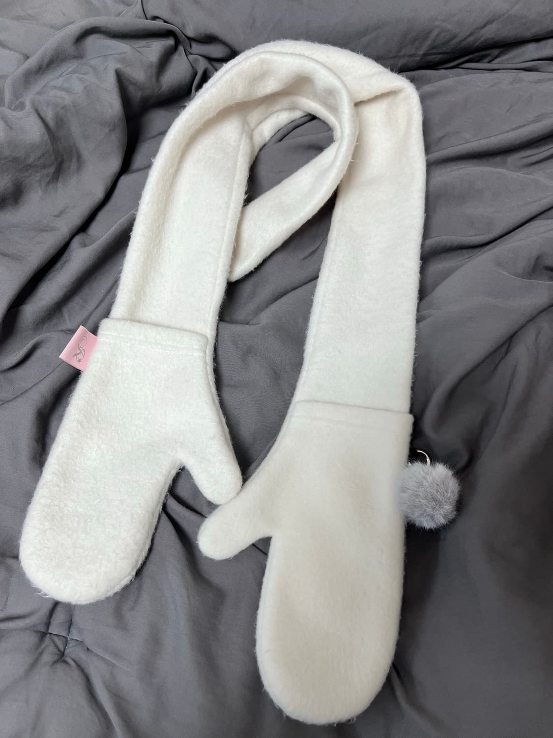 지초이 글러브 머플러 화이트 상품이미지2