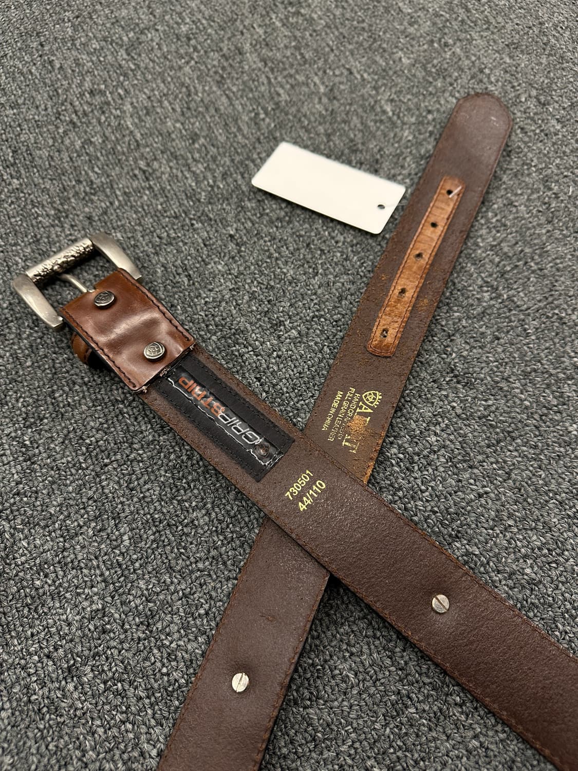 빈티지 웨스턴 브라운 가죽벨트 상품이미지4