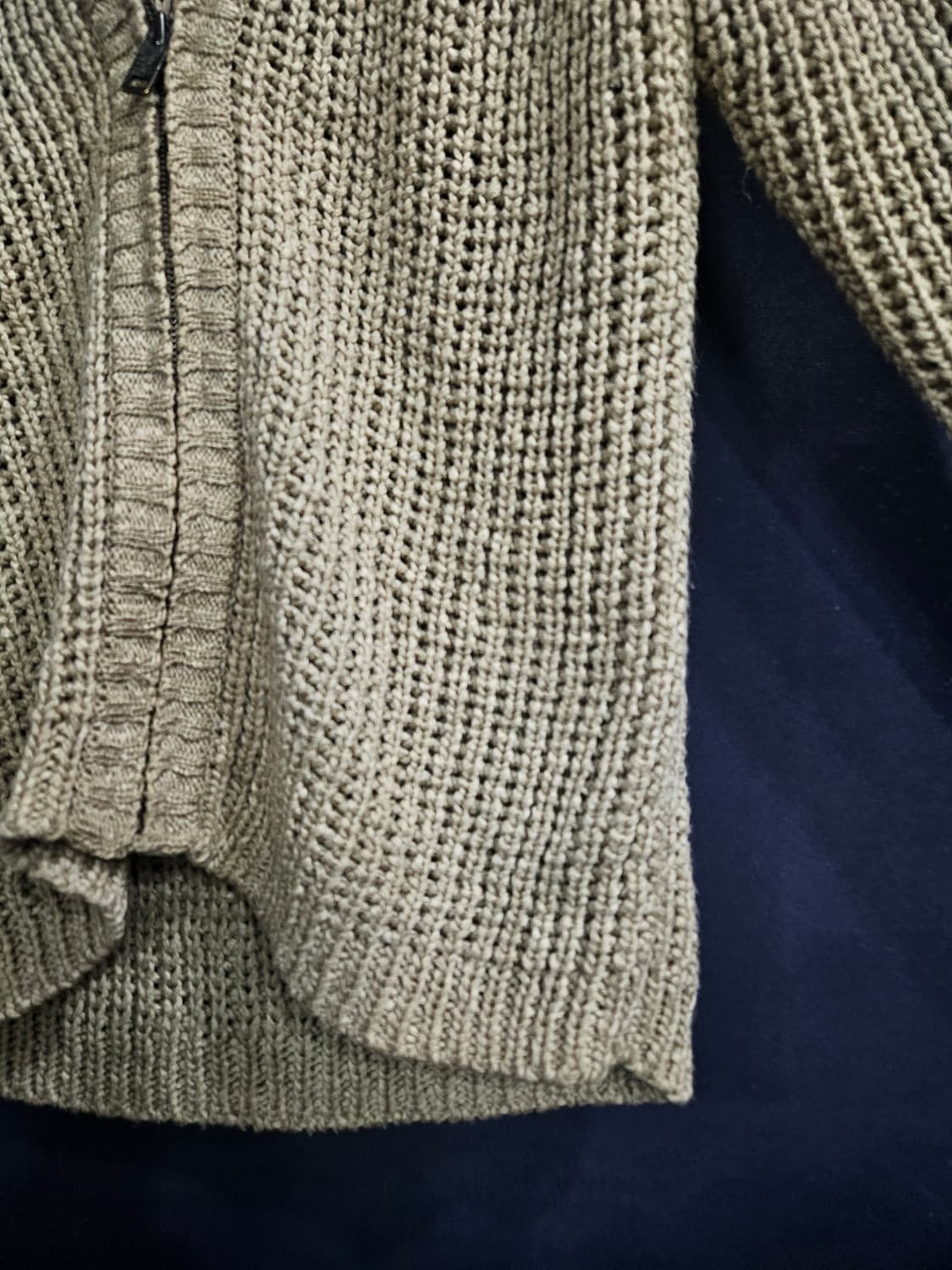 우영미 베이지 남성 48 집업 니트 가디건  상품이미지6