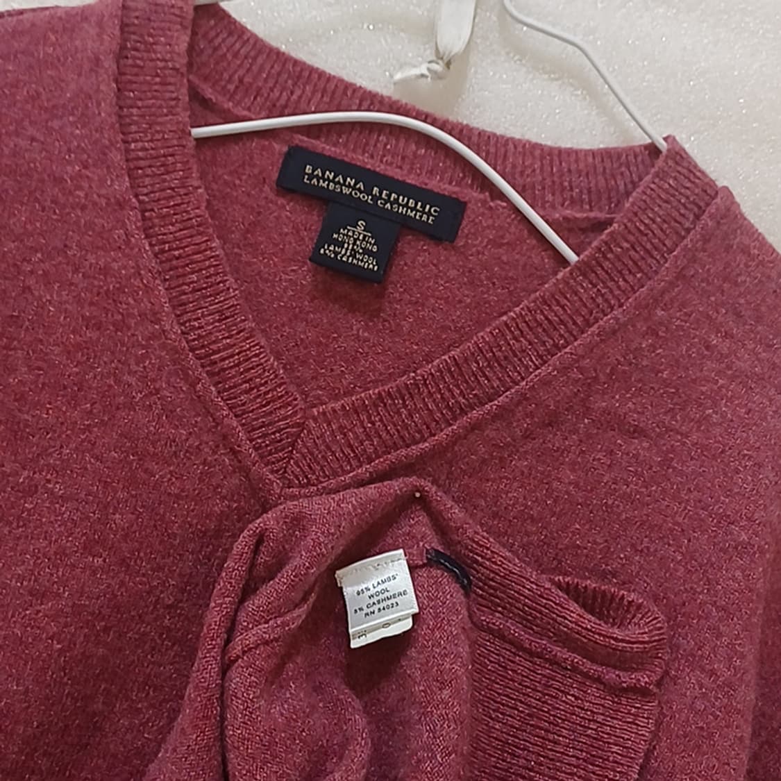바나나리퍼블릭 울 캐시미어 브이넥 니트 여성 L 약간얇음 사랑봉봉 상품이미지3