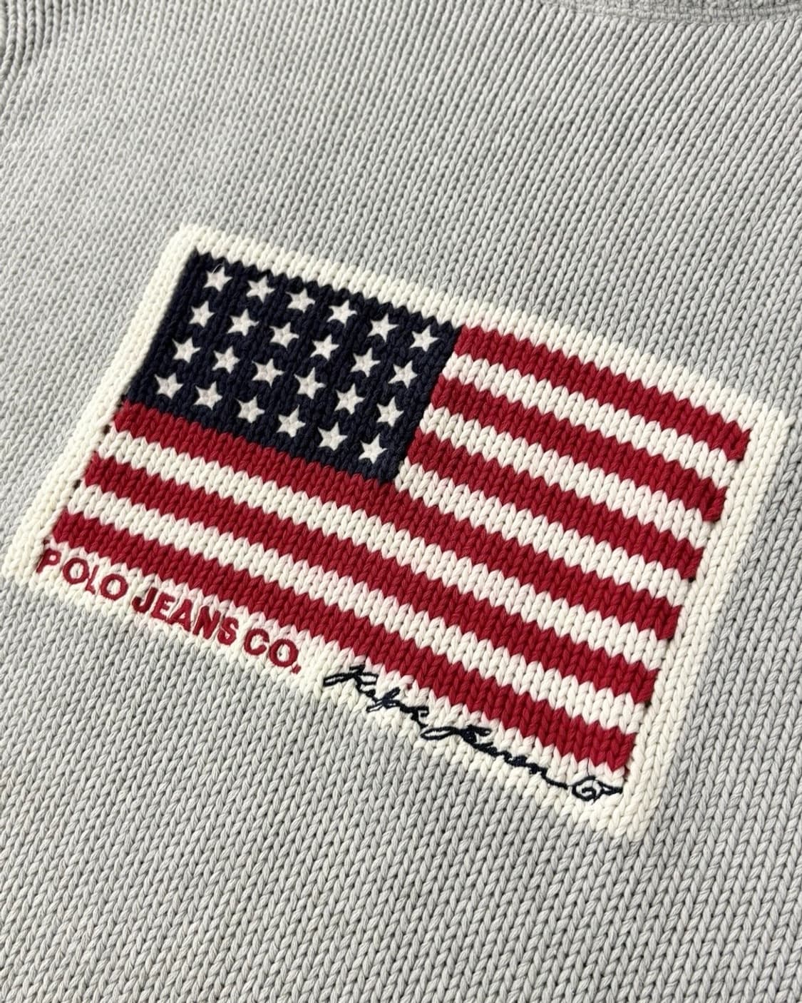 Polo 폴로진스 그레이 성조기 니트  상품이미지1