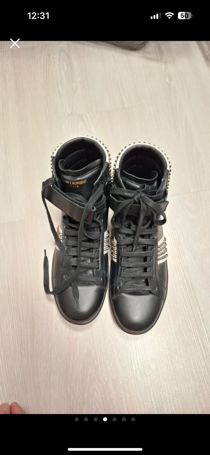 생로랑 스터드 스니커즈 하이(상태아주좋음) 상품이미지6