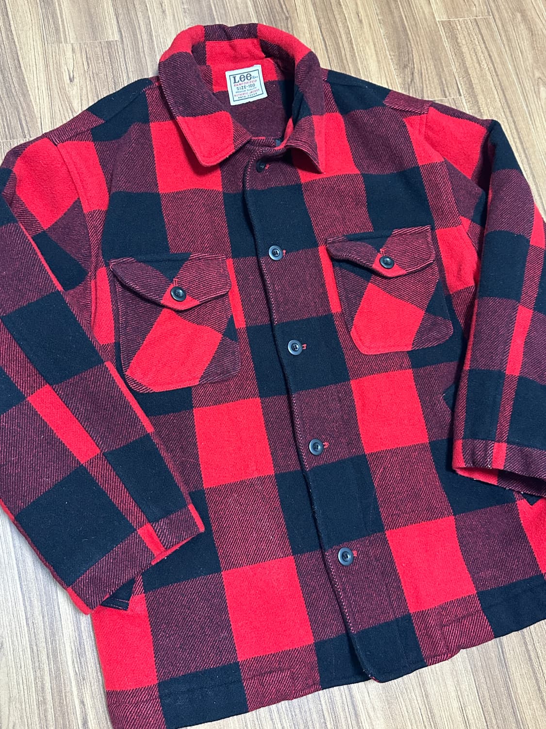 Lee 리 버팔로체크 누빔 울자켓 100 상품이미지2