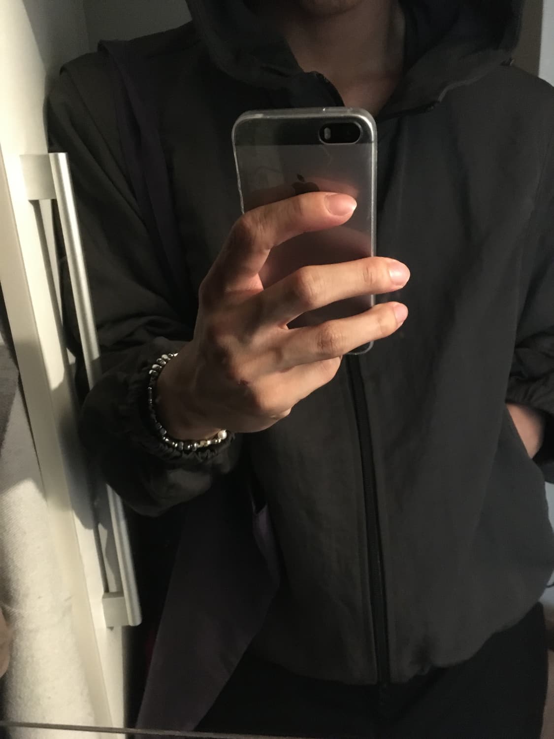 (3) 해칭룸 크롭 윈드브레이커 차콜 상품이미지2