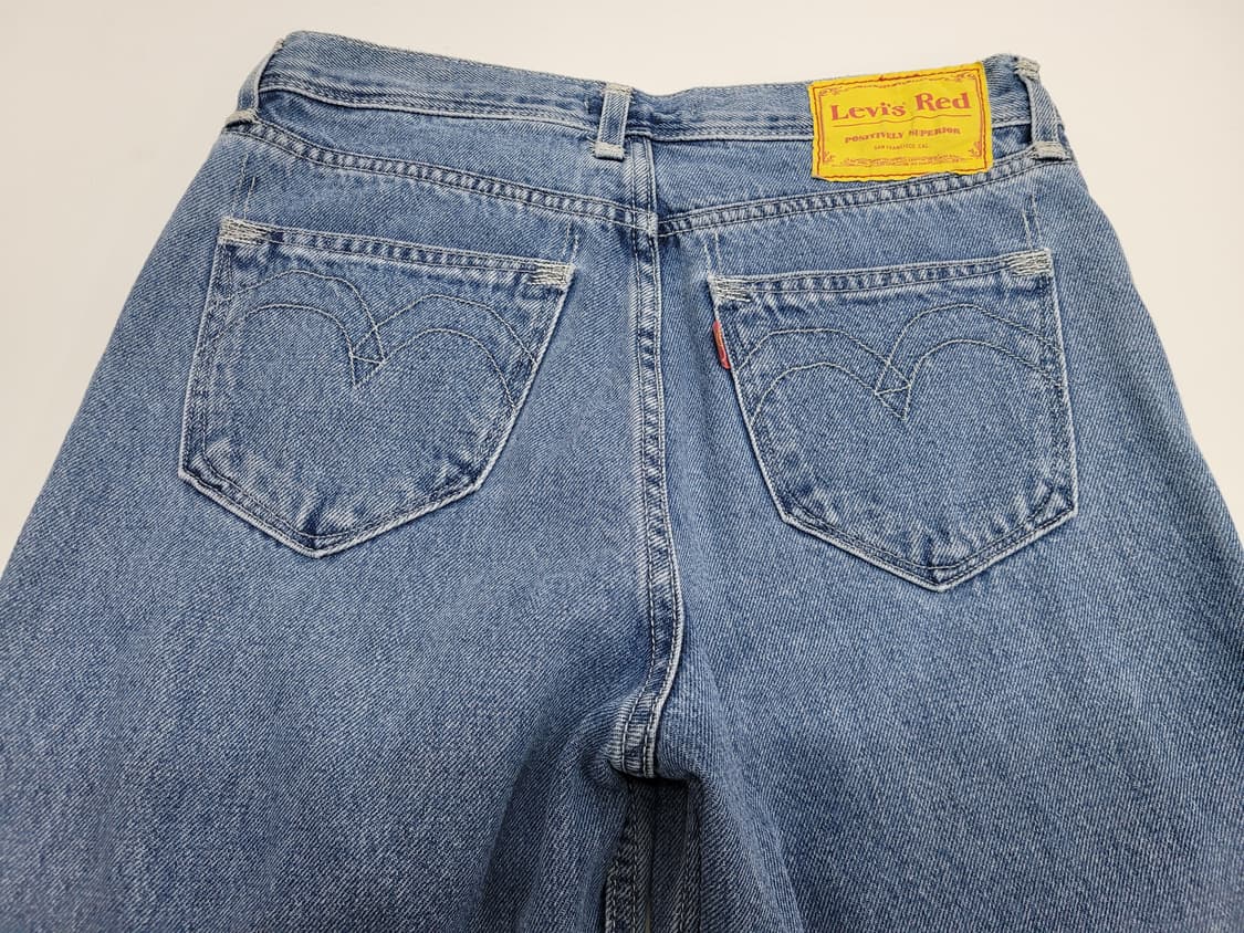 리바이스 레드탭 루즈 스트레이트 데님 청바지 / 여 25  연청 상품이미지4
