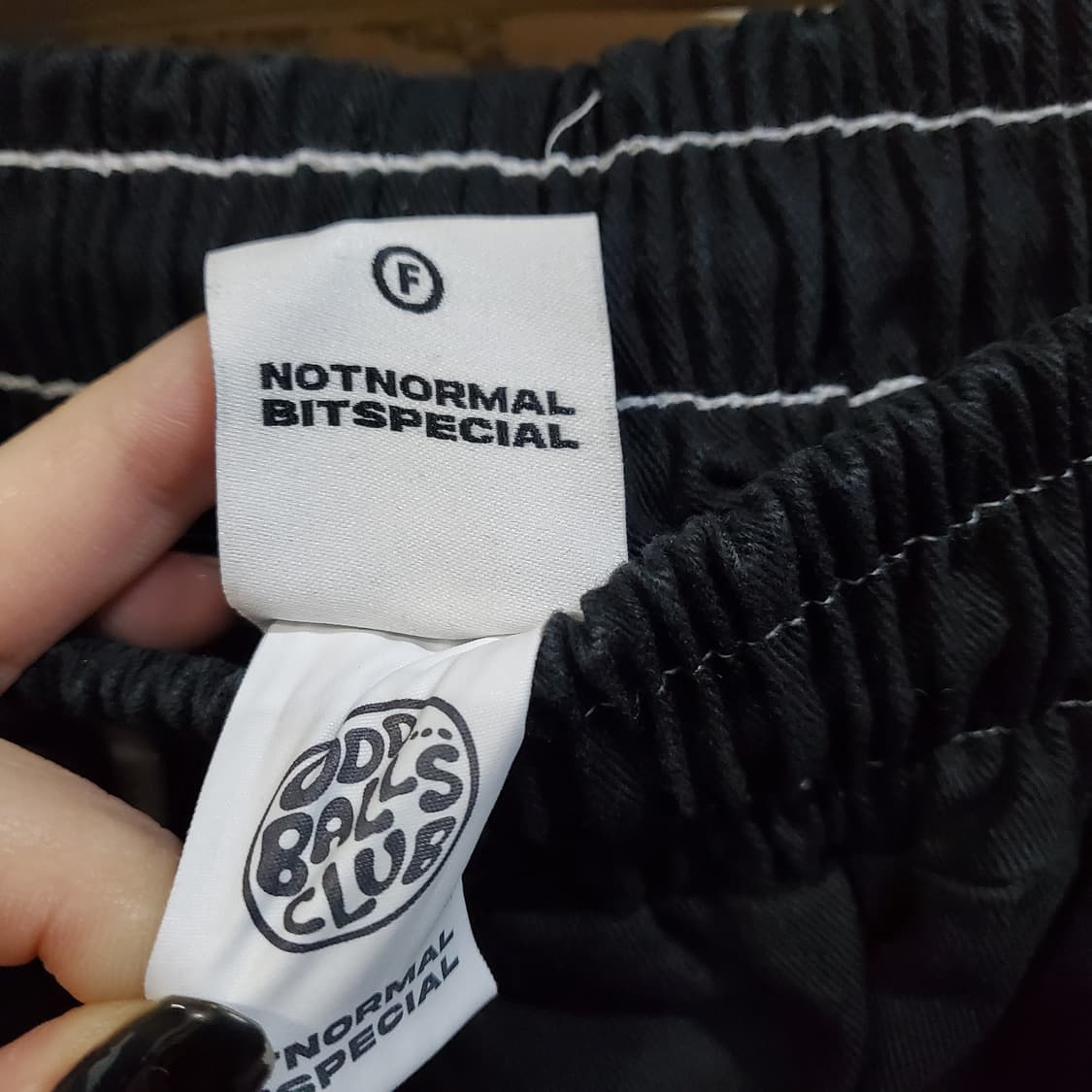 오드볼스클럽 스티치 카고 와이드 팬츠  상품이미지5