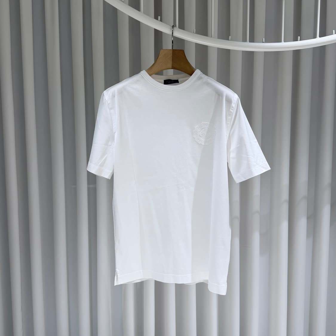 (A+/50) / 스테파노리치 코튼 크루넥 반팔 티셔츠 화이트 상품이미지1