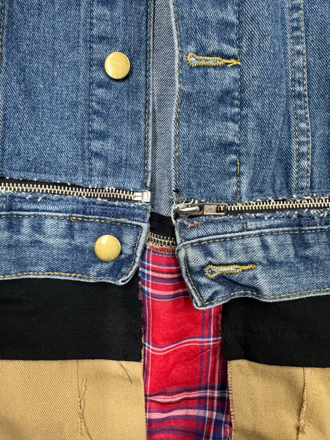 jalan unique denim mix trench 상품이미지4