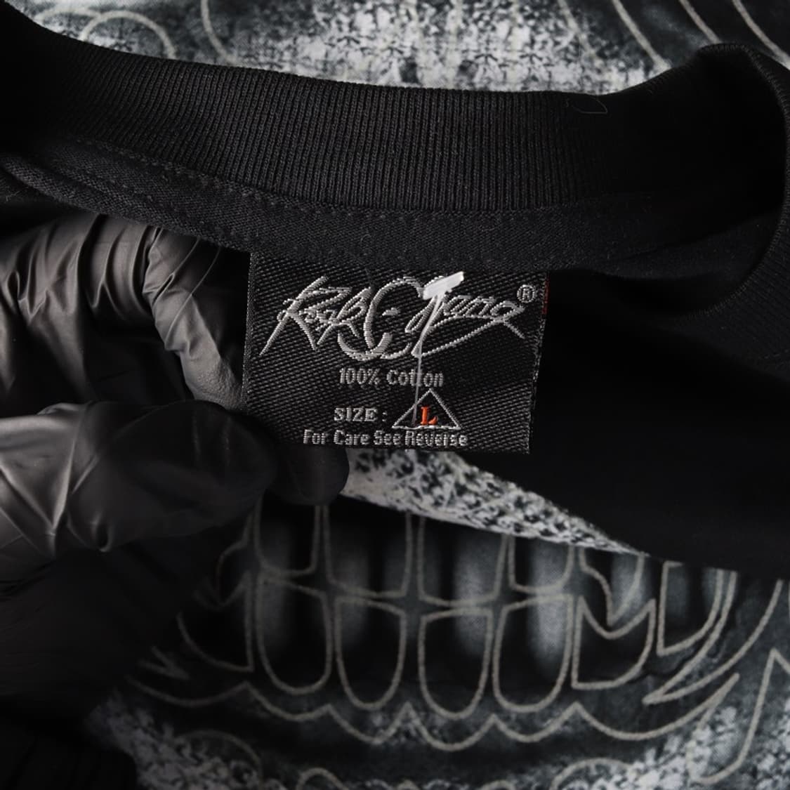 락창 빈티지 빅 로고 해골 그래픽 티셔츠 L 상품이미지5